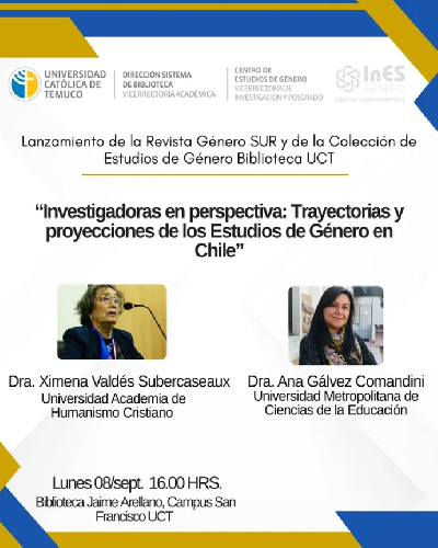 Invitación Lanzamiento de la Revista Género Sur y la Colección de Estudios de Género de la Biblioteca