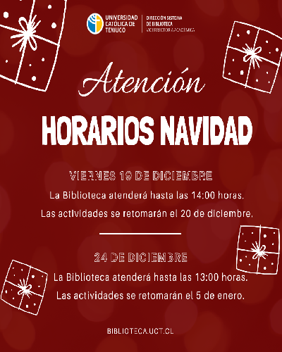 Cambio de Horario por navidad 2025 